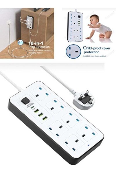 Generic 5 Meter PowerMax 6Anti-Static Power Socket Strips Extension Cord