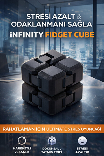 MO DOU Katlanabilir Stres Küpü Fidget Oyuncak Cep Boyutu Taşınabilir Sonsuz K...