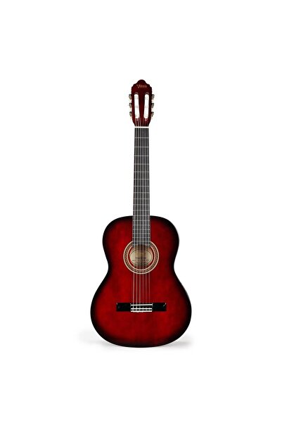 VALENCIA VC104TRDS KLASİK GİTAR, 4/4, KIRMIZI SUNBURST, SAP ÇELİKLİ