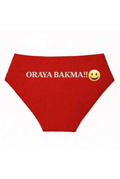 TWINTICKS Women's Red Panties – Fun Text Detail, Special Lingerie for Lovers