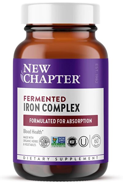 New Chapter Iron Supplement, Fermented Iron Complex with Organic Whole-Food I...