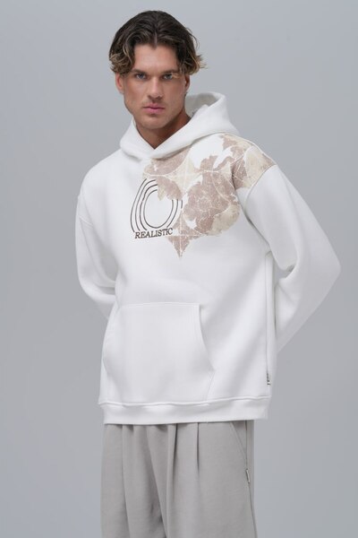 fame-stoned Heritage Printed Embroidered 100% Cotton Hooded Unisex Oversized ...