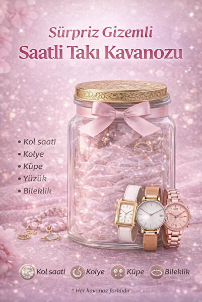 MissFerisa Sürpriz Gizemli Advent Calendar Kolye Bileklik Yüzük Toka Küpe Saa...