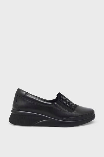 Uğur Women's Comfort Leather Shoes Black Evd2591