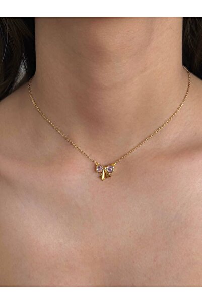 h&b design jewel Taşlı Kurdela Detay Kolye