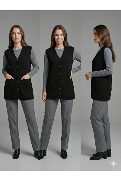 onno style women Cebi Butterfly Stone Steel Knit Classic Tricot Vest