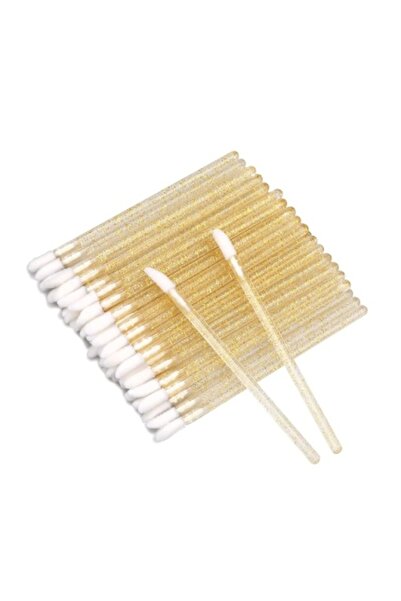 Pink Nails Set of 50 Glitter Yellow Applicators