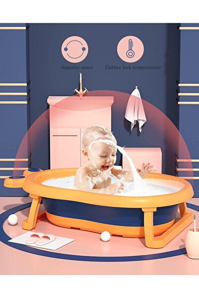 Ominii Foldable Baby Bath tub for 0 to 5 Years with Crown Design Portable Inf...