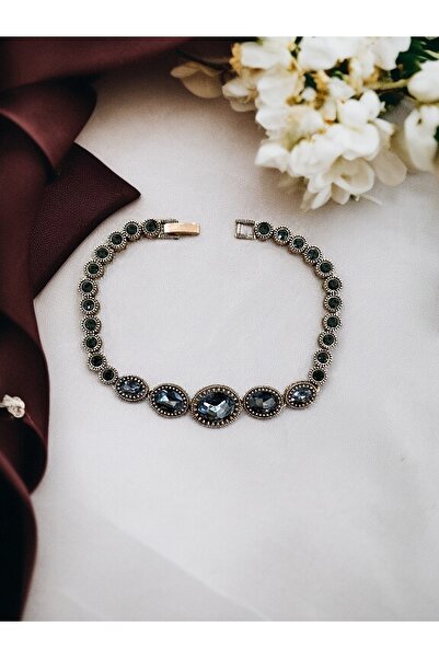 FAYRA ACCESSORIES Crystal Stone Oval Cut Bracelet