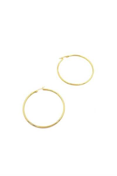 MENESSA Steel Hoop Earrings - 5 cm - Gold