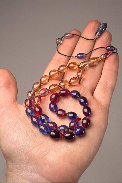 TESBİHKENTİ Master Craftsmanship System Tassel Fire Amber Prayer Beads