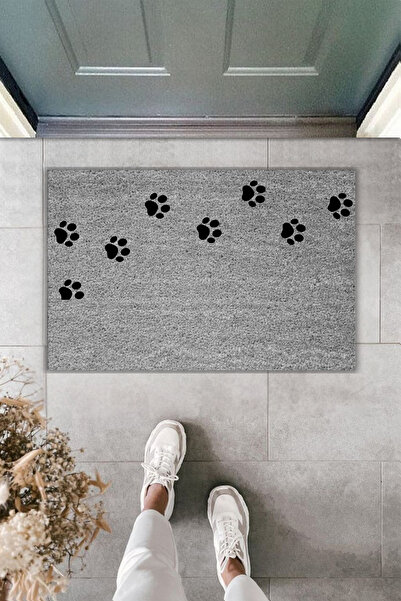 Rugmood سجادة مدخل حديثة بطباعة رقمية - بصمة حذاء - سجادة أمام الباب 70×45 سم