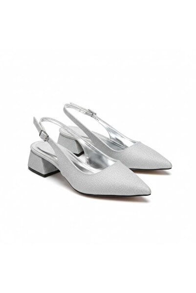 REYAN MODA klasik simli arka açık zarif alçak topuk şık günlük giyim