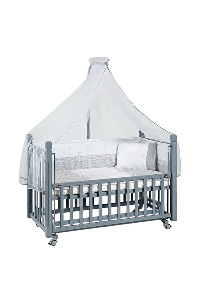 Tahterevalli Cuppa Beşik 60x120 cm Gri ve Gri Uyku Seti