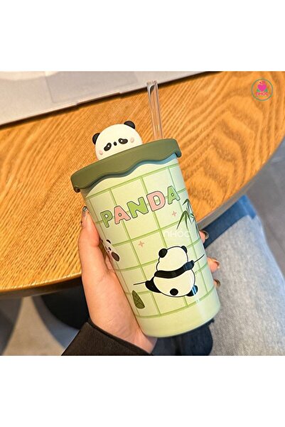 Mihristore Panda Temalı Büyük Boy Bardak Kupa Pandalı Kupa