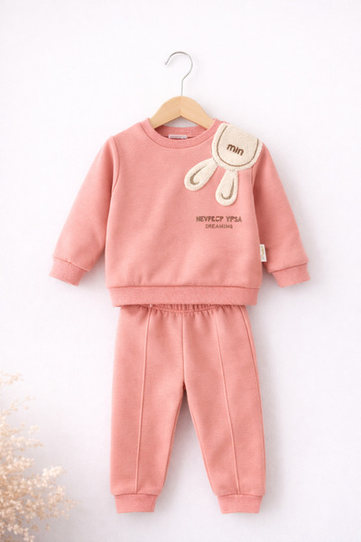 Selvira Baby Tracksuit Set |   Embroidered 3 Thread Ş Fleece-Lined Children's...