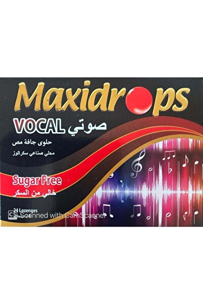 Maxidrops معينات صوتية، 24 معينة، خالية من السكر