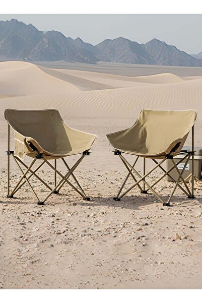 Taimi 2-Portable Folding Camping Chair with Carry Bag & Steel Frame for Beach...