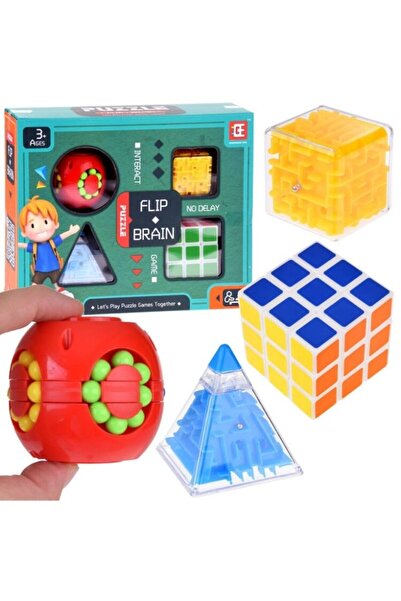 Premium صندوق ألعاب ألغاز تفاعلية للأطفال - ألعاب منطقية قابلة للطي بأشكال مت...