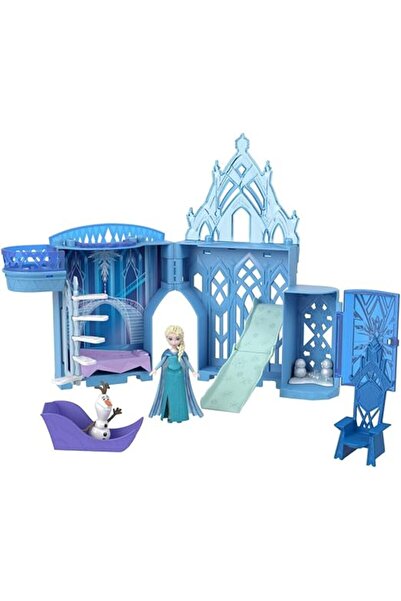 mattel مجموعة ألعاب بيت الدمى إلسا من فيلم ديزني فروزن مع دمية صغيرة و8 قطع م...