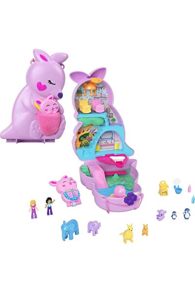 Polly Pocket مجموعة لعب ماما وجوي الكنغر 2 في 1