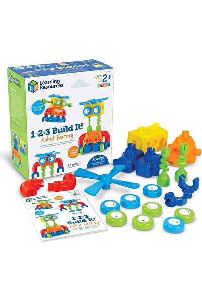 Learning Resources 1-2-3 Build It Robot Factory