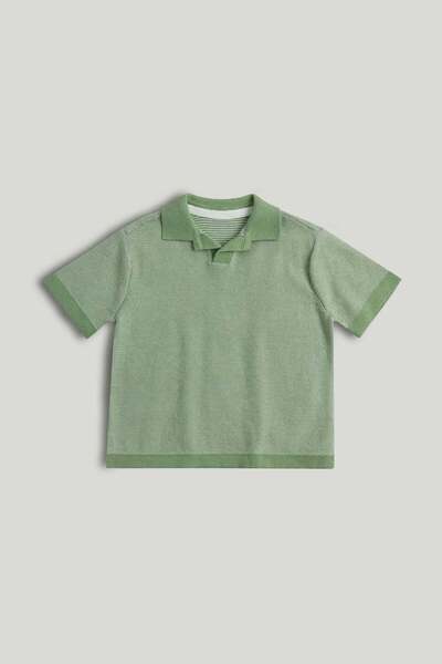 MOTHERCARE Green Knitted Polo Shirt