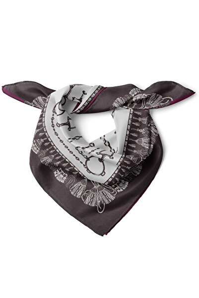 nehir eşarp Zincir & Püskül Desen Fular Bandana 50x50 Cm