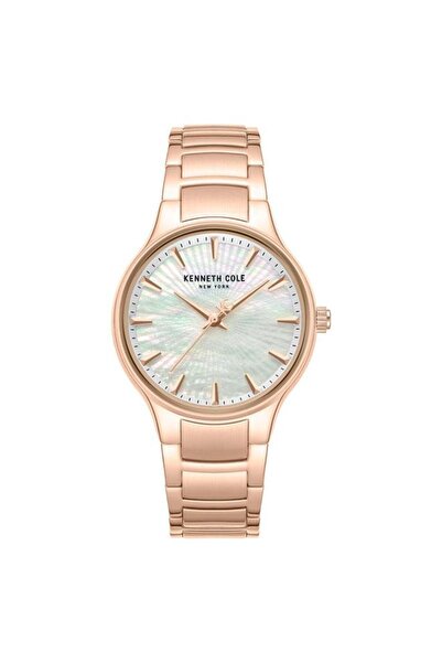 Kenneth Cole New York Monroe White Mother-of-pearl Dial Stainless Steel Brace...