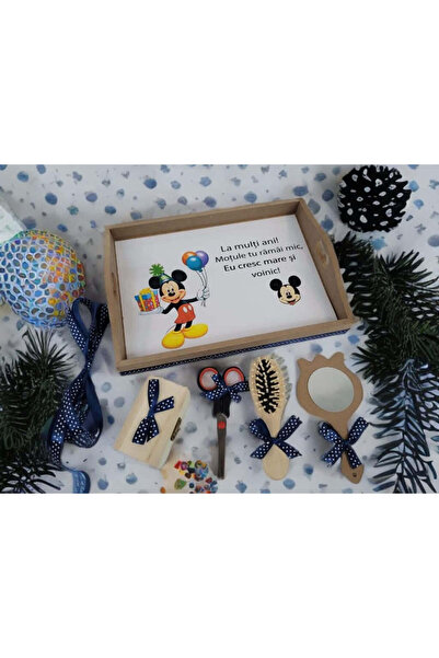 OBSIDION Set tavita taiere mot/turta cu print, 6 piese - Navy Blue Mickey