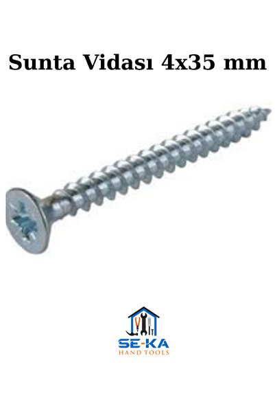 SEKA HAND TOOLS Sunta Vidası 4x35 mm 50'lü Paket – Mobilya & Ahşap Uygulamala...