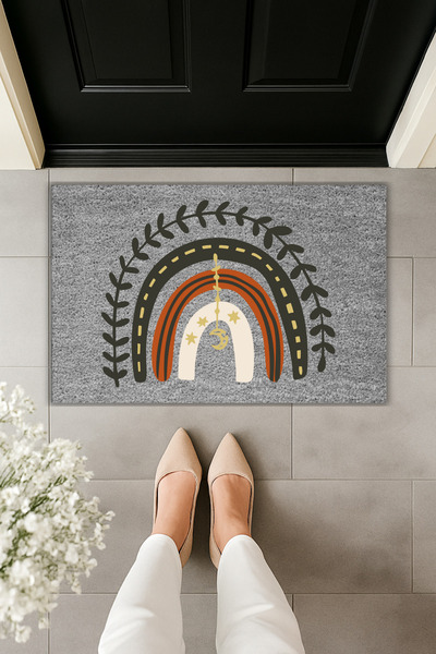 Dormot Modern Digital Printing Doormat - Bohemian Crescent - Front Door Mat 7...