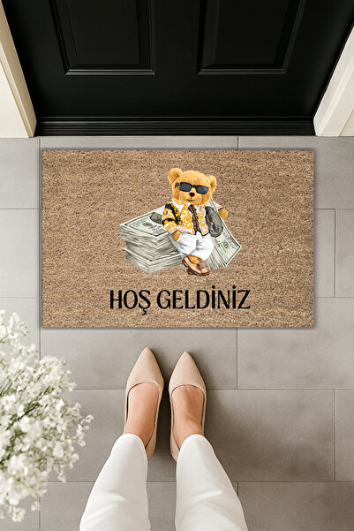Dormot Covoraș modern cu imprimare digitală - Covoraș de bun venit cu monede ...