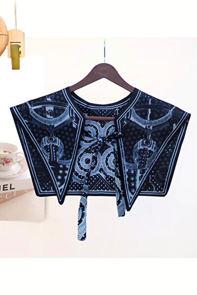 nurfemina Luxury Equestrian Themed Shoulder Shawl with Black Chain and Belt P...