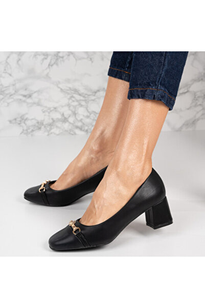 Sofia Store Women's square-heeled shoes made of ecological leather Esther