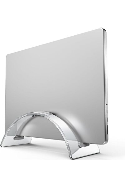 The Bros Acrylic Vertical Laptop Stand for Desk, Acrylic Invisible Desktop No...