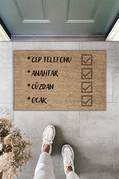 Rugmood سجادة مدخل حديثة بطباعة رقمية - سجادة تذكير - سجادة أمام الباب 70×45 سم