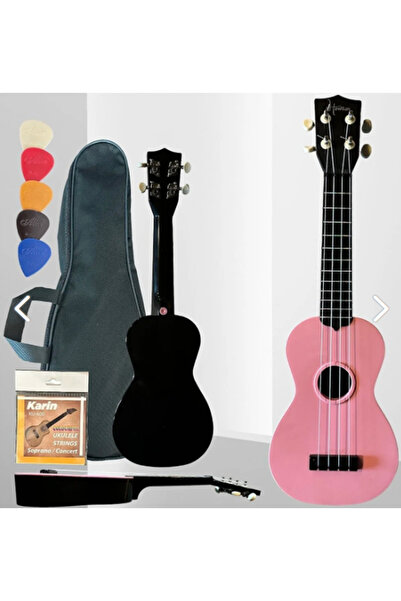 hawiian XU21-1-PK Soprano Ukulele (Pembe) | Canlı Pembe Cila Yumuşak Naylon T...