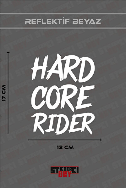 STİCKERCI BEY Hard Core Rider Written Motorcycle Laptop Helmet Car Sticker De...
