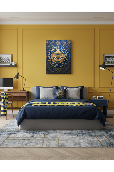 YTD ART DESİGN Fenerbahçe Logolu Tablo Kanvas Dikey Tasarım