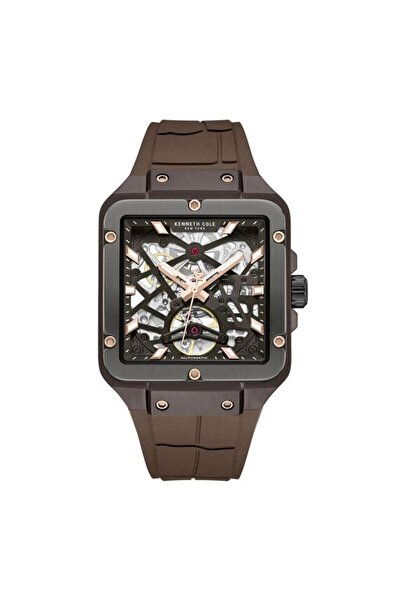 Kenneth Cole New York Gotham Men's 41.5mm Automatic Watch with Brown Dial & S...