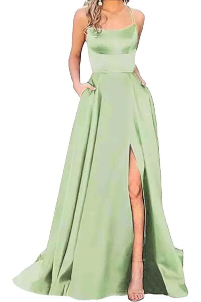 OEMG Elegant Prom Dresses for Women with Pockets