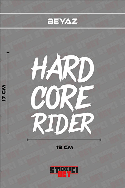 STİCKERCI BEY Hard Core Rider Written Motorcycle Laptop Helmet Car Sticker De...