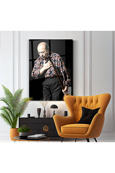 PoyKilArt Cam Tablo - Neşet Ertaş Selam Veriyor - Duvar dekorasyonu - Ofis de...