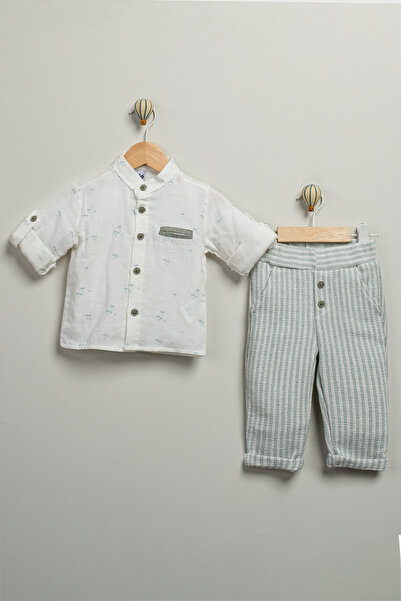 Minitrio 2-Piece Patterned Shirt and Pants Set for Baby Boys & Children