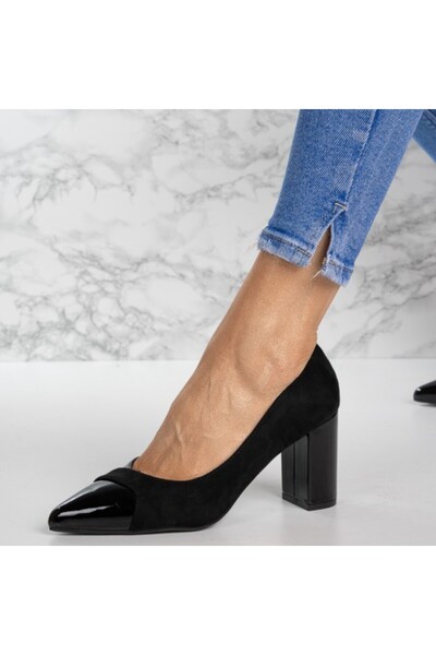 Sofia Store Pantofi cu toc patrat eleganti Saima