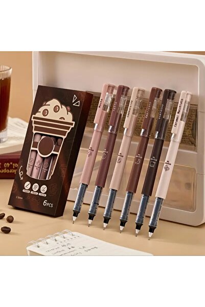 Kapudan Afternoon Tea Kahve Temalı 0.5 Siyah Jel Kalem (1 Adet)