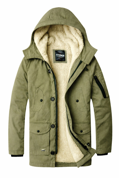 Fiyesmen Water and Cold Resistant Hooded Short Parka Coat