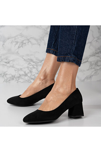 Sofia Store Women's shoes with square heel made of ecological suede leather D...