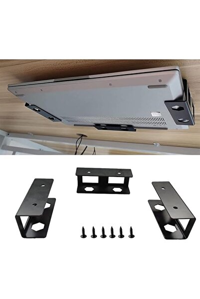 The Bros Black Laptop Bracket Under Computer, With Screws, Mounting Bracket f...